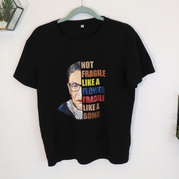 no brand Tops - Ruth Bader Ginsburg Not Fragile T-Shirt  L